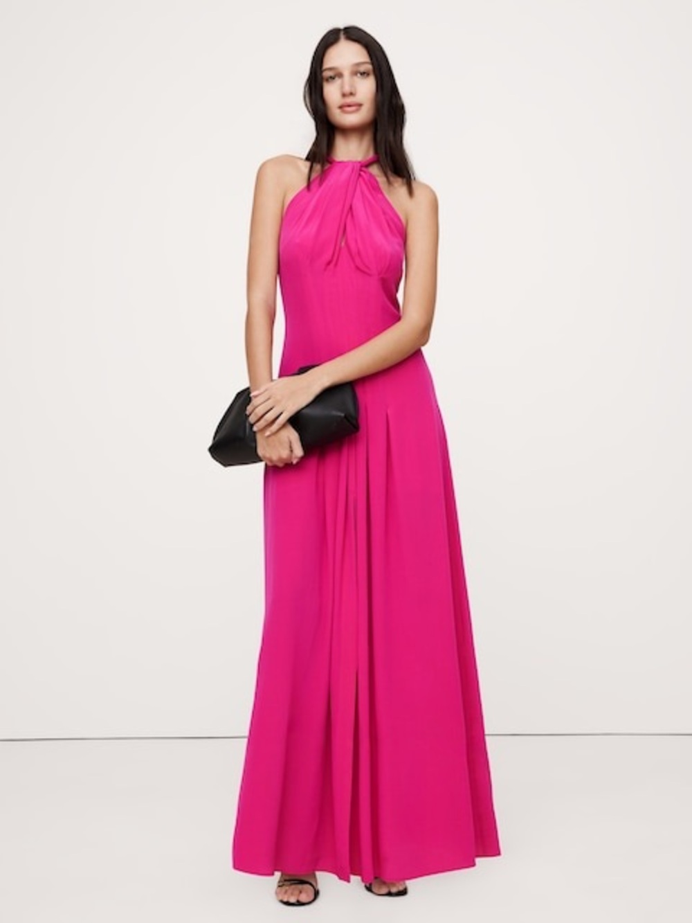 NWT Banana Republic Silk Halter Maxi Dress